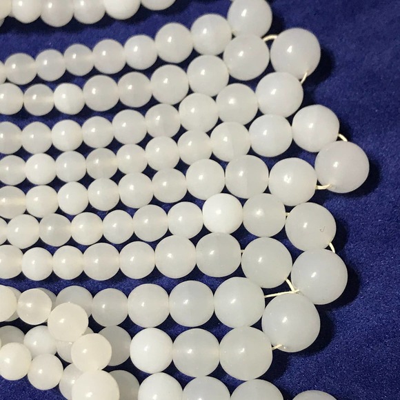 (2) 17" Strands - Vintage Czechoslovakia Round Glass Beads   Sized 2m up to 8mm - Picture 1 of 5